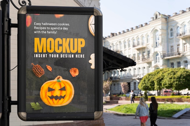 PSD urban advertising outdoor mockup