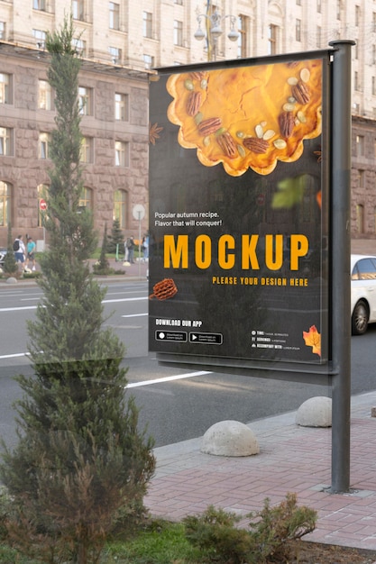 Mockup di pubblicità urbana all'aperto