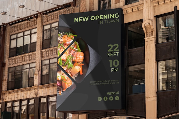 PSD urban billboard mock-up