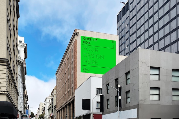 PSD urban billboard mockup