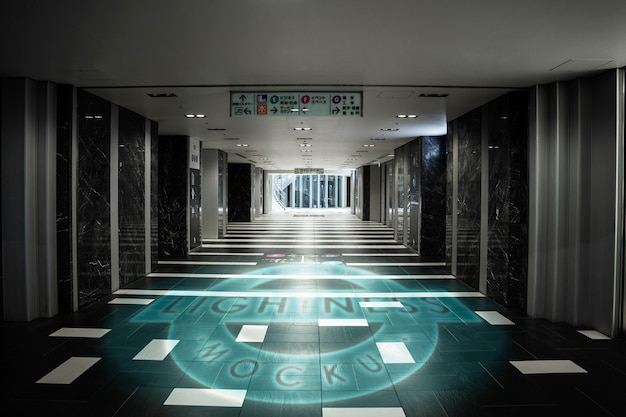 urban building hallway mock-up view