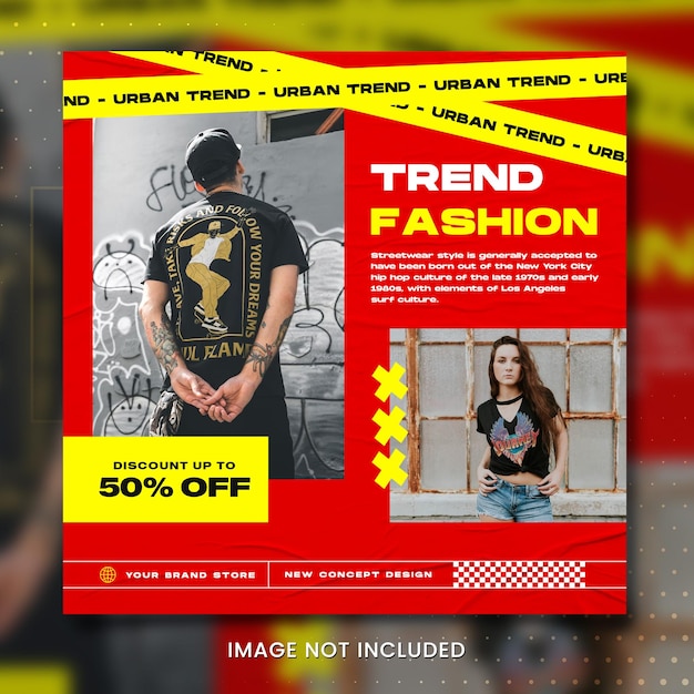 PSD urban fashion sale template