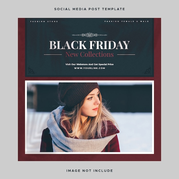 Urban fashion social media post template