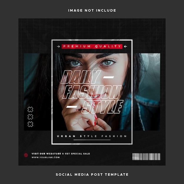 Urban fashion social media post template