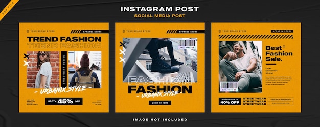 Urban Fashion Streetwear Banner Szablon Postu Na Instagramie Premium Psd