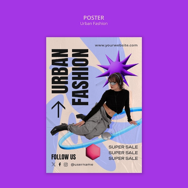 Urban fashion trends template