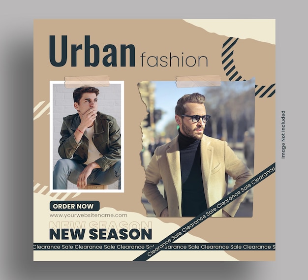 PSD urban fashion uitverkoop banner