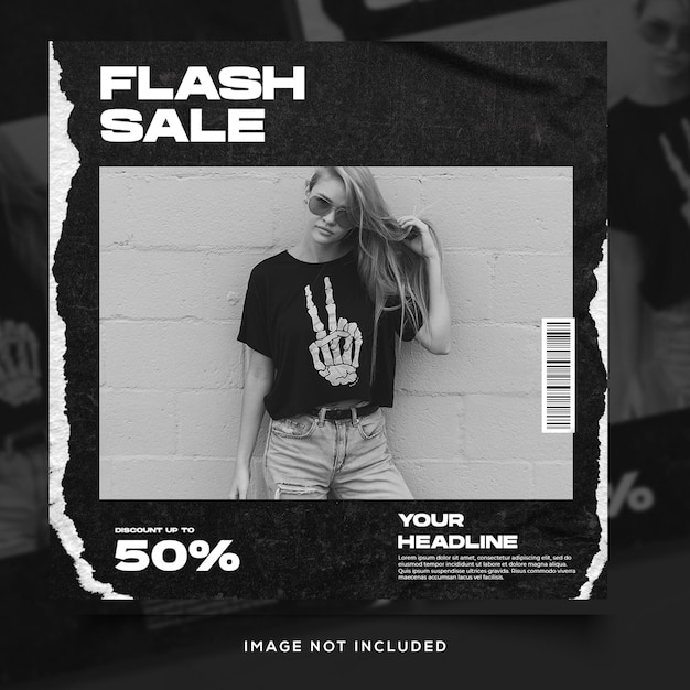 urban fashion with torn paper style streetwear web banner