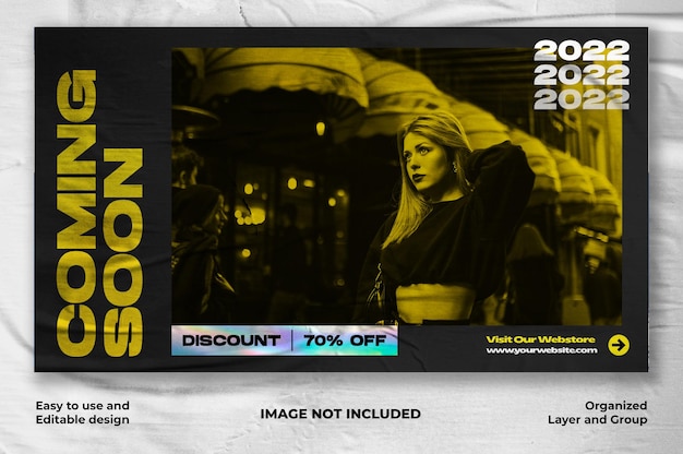 PSD urban fashion with torn paper style streetwear web banner