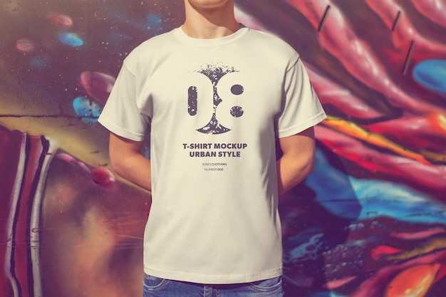 T-shirt uomo urban mockups