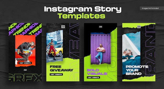 Urban modern instagram verhaalsjabloon gratis psd