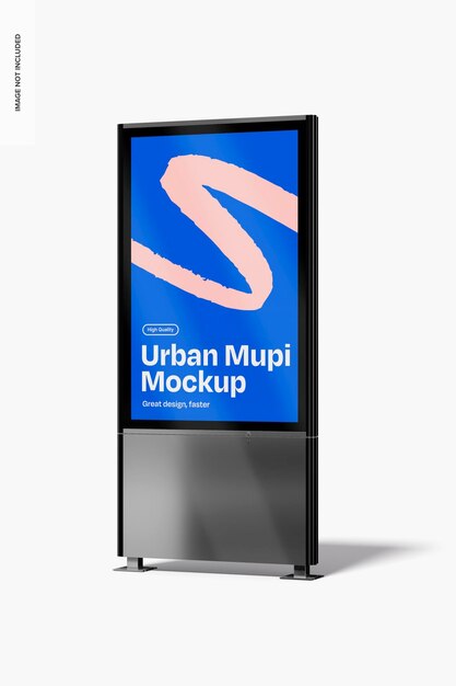 Urban mupi mockup side view