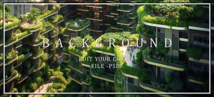 PSD urban oasis a glimpse into a sustainable cityscape