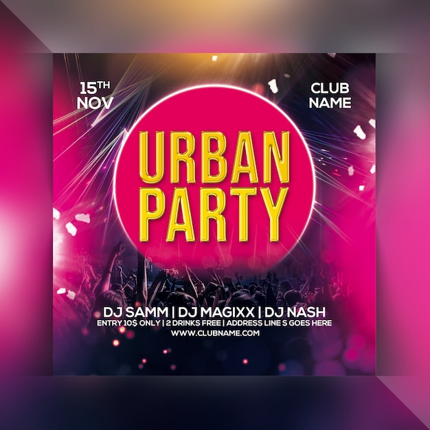urban party flyer