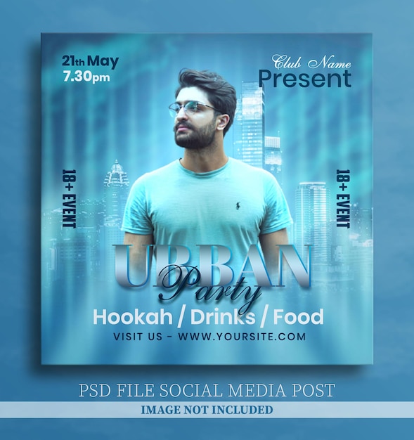 Urban Party Social Media Post Design