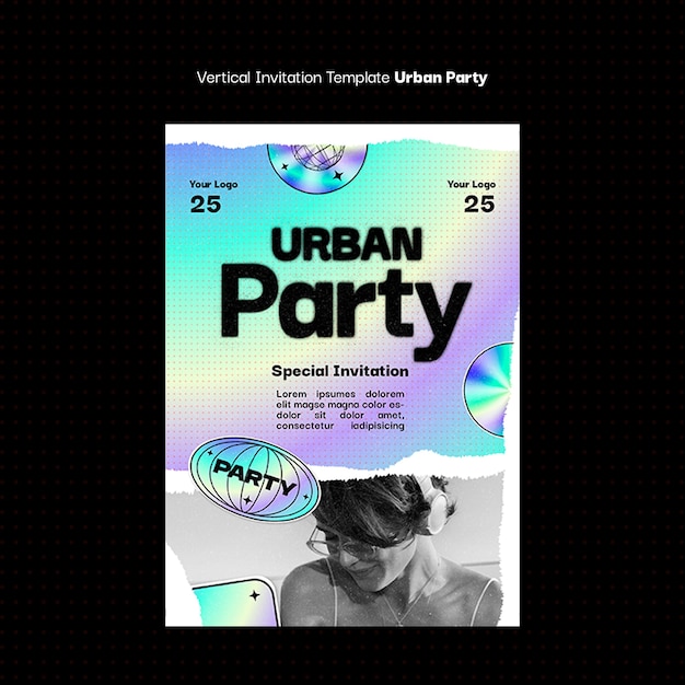 urban party template design