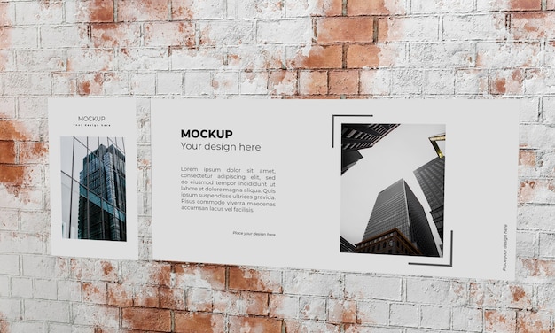 PSD urban poster grey concrete mock up