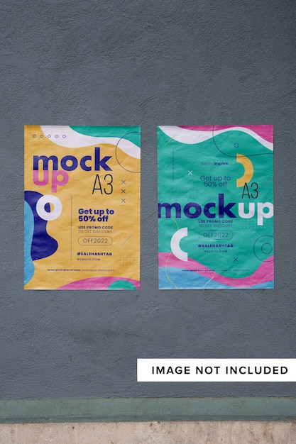 Urban poster mockup on the street