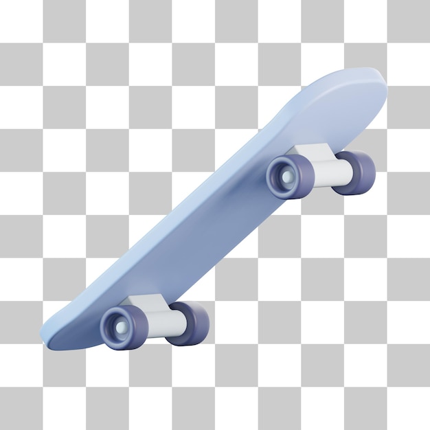 Urban Skateboard 3D Icon