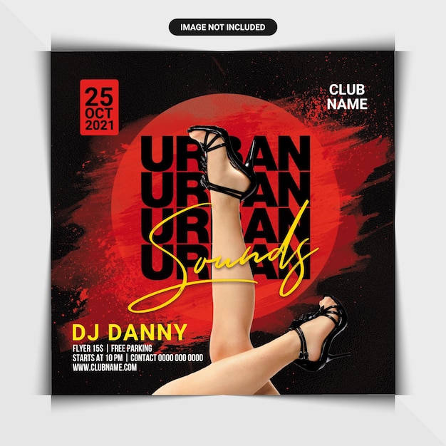 Шаблон флаера для вечеринки urban sound club