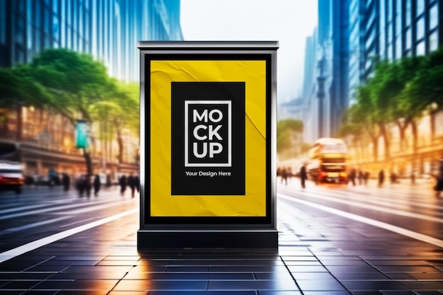 PSD urban street poster mockup