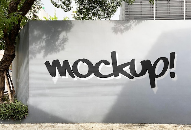 Urban street wall graffiti mockup realistisch