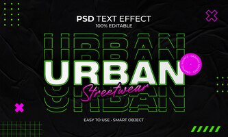 PSD urban streetwear text effect