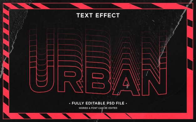 PSD urban style text effect