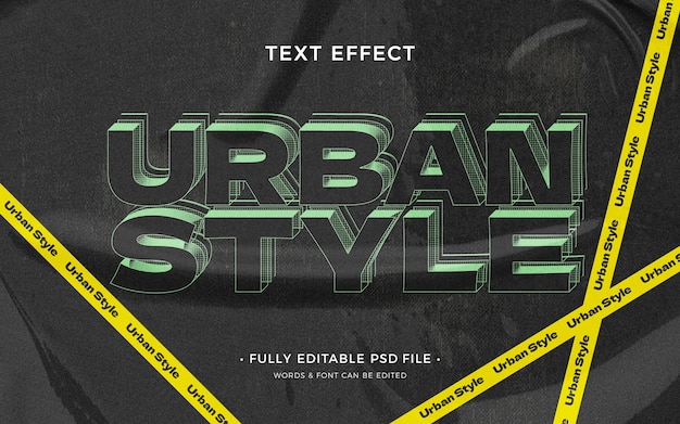 Urban style text effect