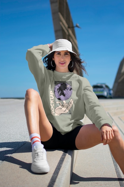 PSD urban sweatshirt mockup