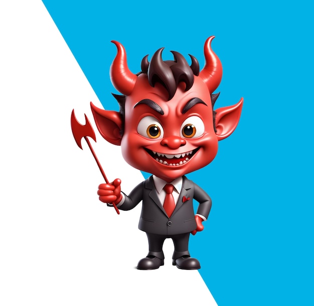 PSD uroczy demon diabła 3d