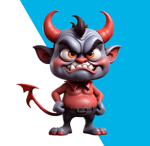 PSD uroczy demon diabła 3d