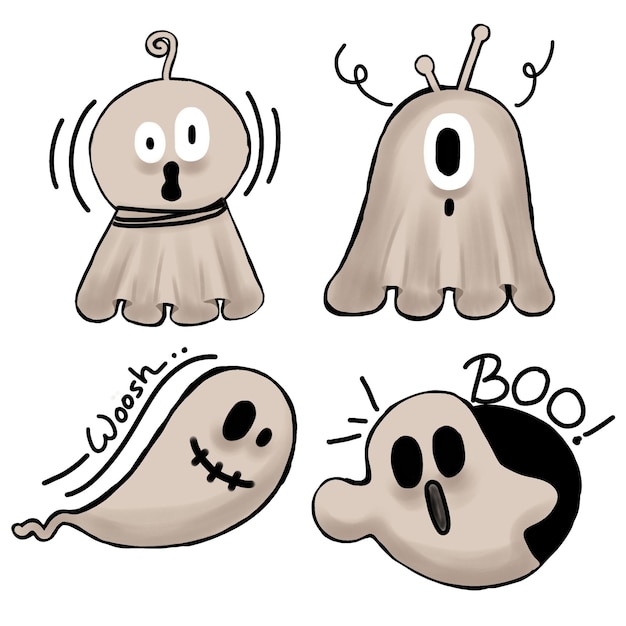 uroczy element halloween ręcznie narysowana ilustracja