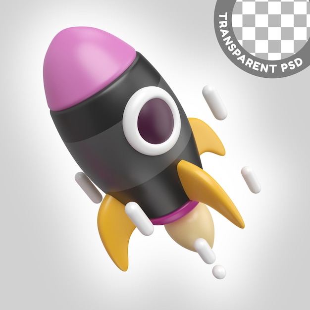 Uruchomić ikonę ilustracja 3D