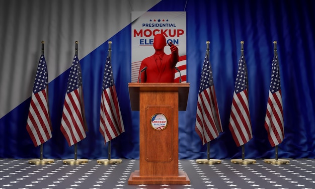 Mock-up del concetto di elezioni americane