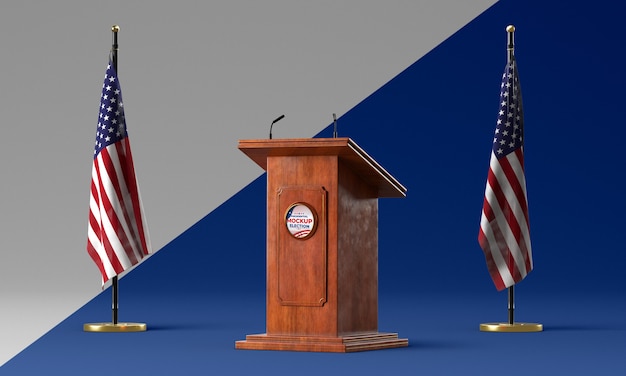 Mock-up del concetto di elezioni americane