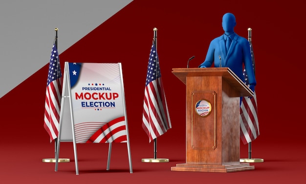 Mock-up del concetto di elezioni americane