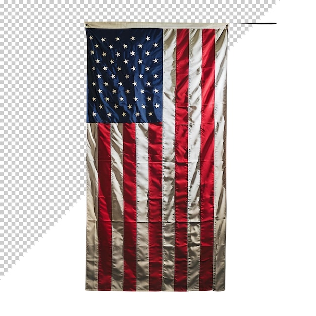 PSD us flag on transparent background