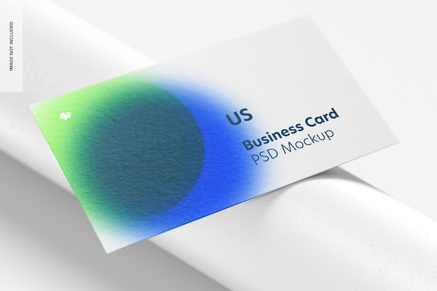 Us landscape business card mockup