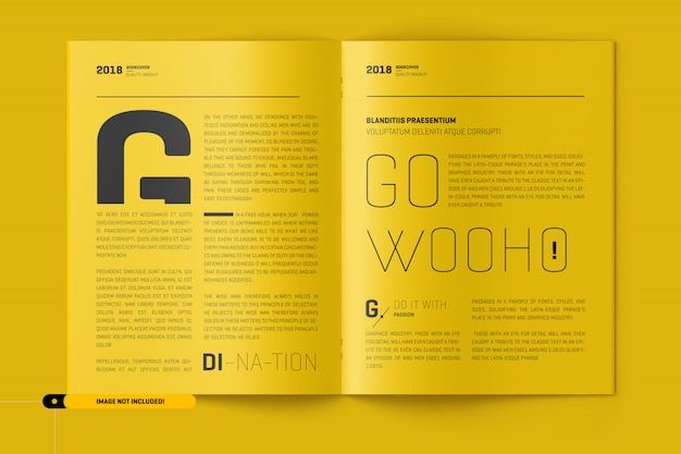 Mockup di brochure lettera americana