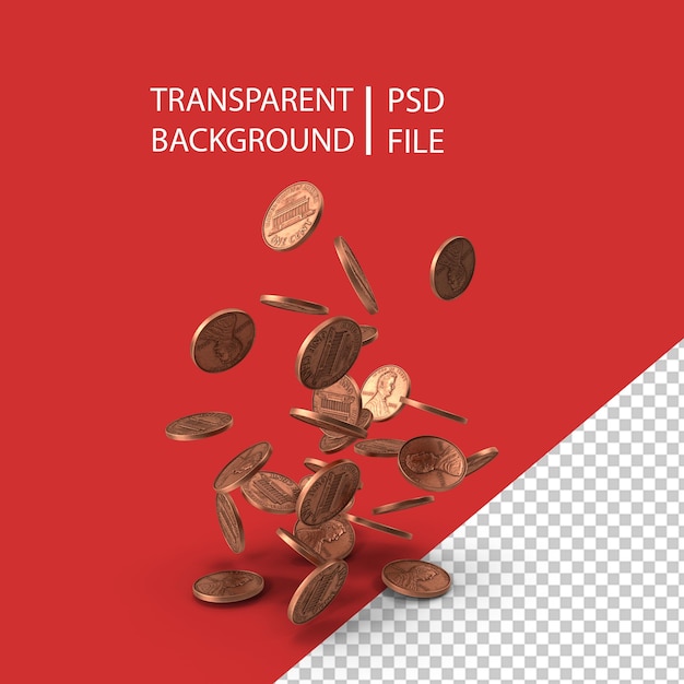 PSD us penny drop png