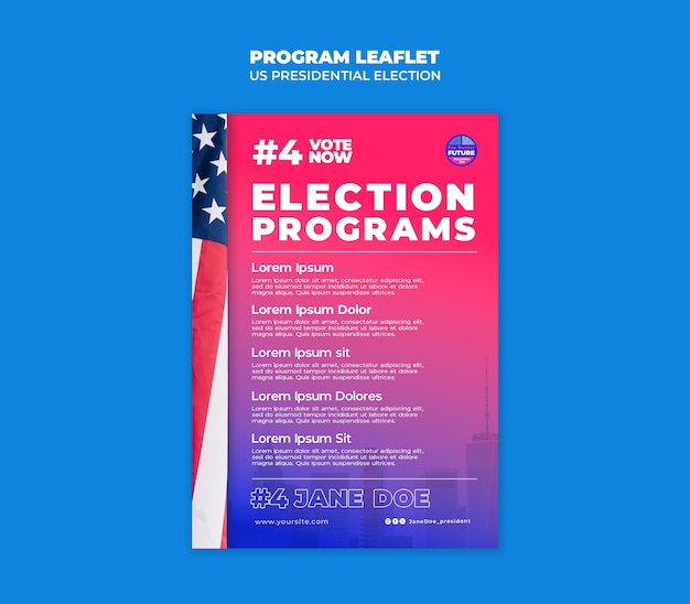 Us presidential election template
