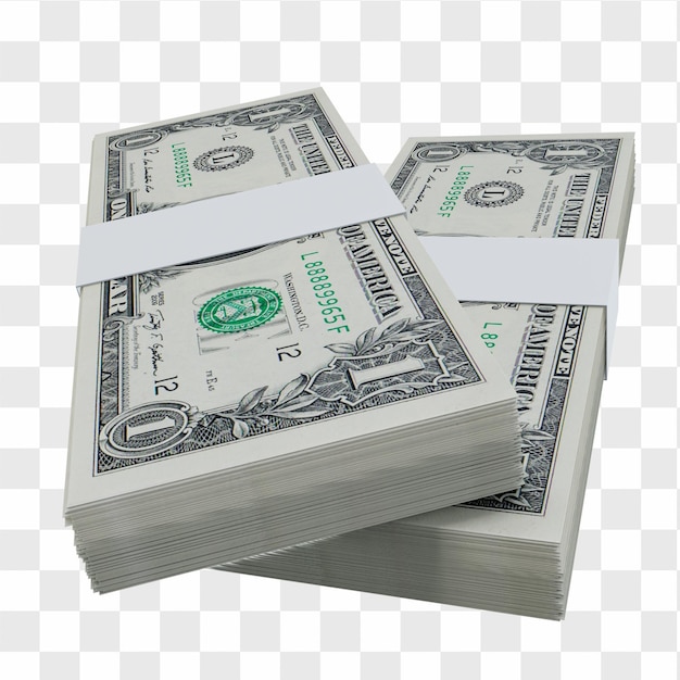 USA Currency Dollar 1: Stack of US Dollar USA banknote