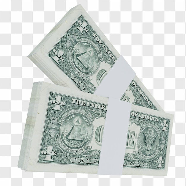 USA Currency Dollar 1: Stack of US Dollar USA banknote