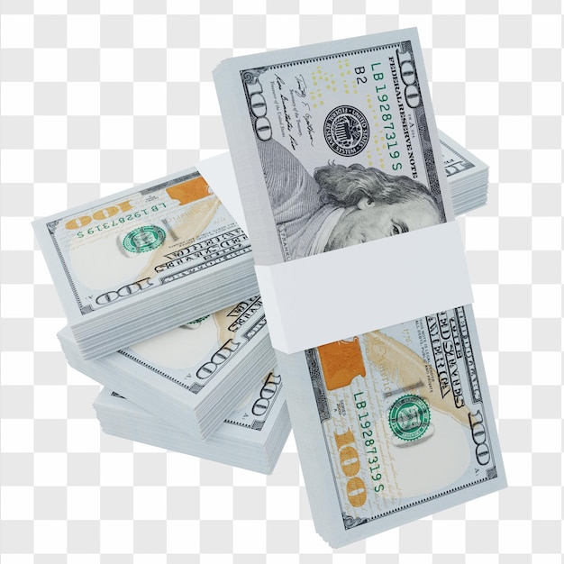 PSD usa currency dollar 100: stack of us dollar usa bank note