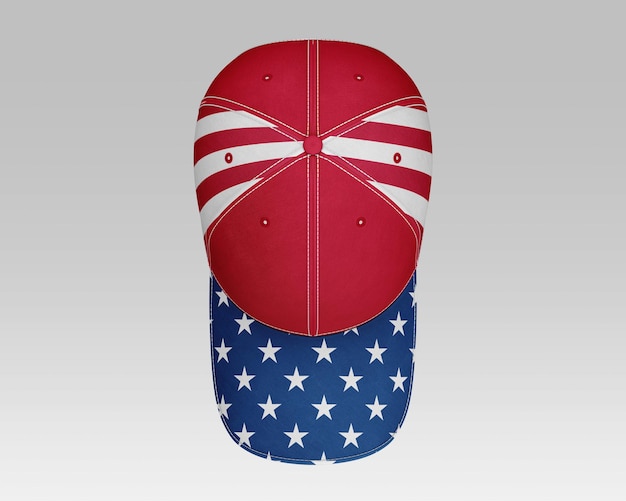 USA FLAG CAP DESIGN MOCKUP PSD