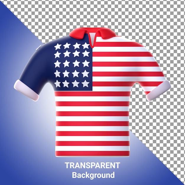 アメリカ国旗Tシャツ3Dアイコン