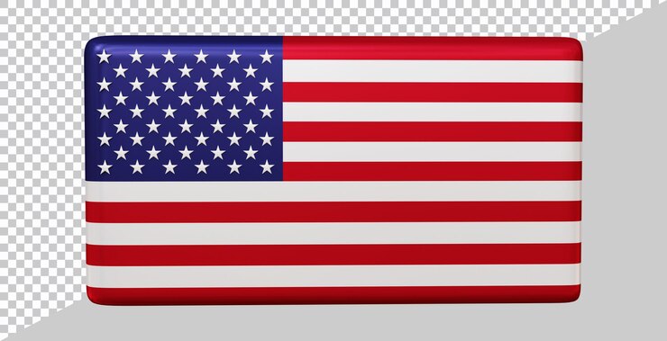 Флаг сша с 3d современным стилем