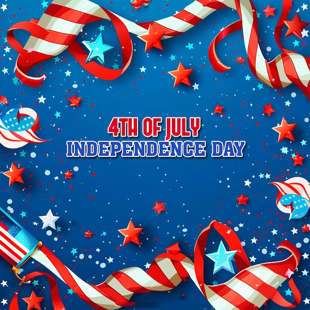 PSD usa independence day of 4th of july celebrations background
