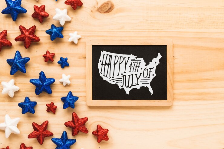 PSD usa independence day mockup with slate